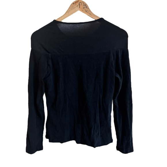 OGL Black Light Thermal Tencel Wool Sheer Shoulder Brami Top Womens Size L - Picture 6 of 12